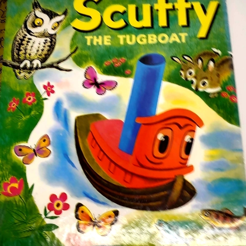 Vintage Little Golden Book Scuffy the tugboat,